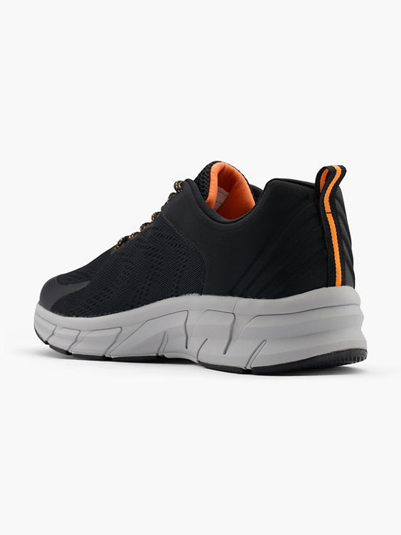 Victory Black/Orange Lace Up Trainers
