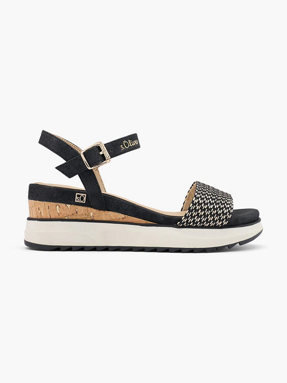 s.Oliver) Keilsandalette in schwarz | DEICHMANN