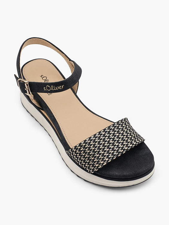 s.Oliver) Keilsandalette in schwarz | DEICHMANN