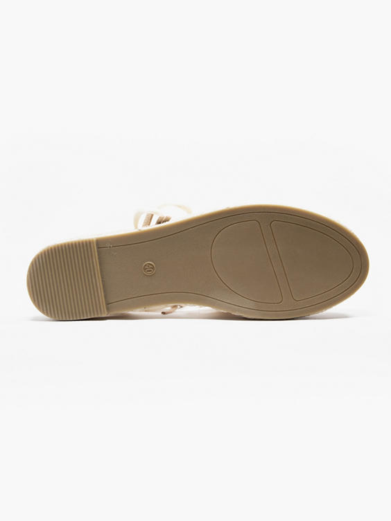 Nautral Espadrille with Ankle Tie Detail