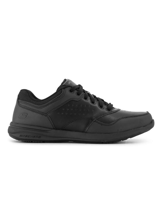 Zwarte leren sneaker ELENT - VELAGO