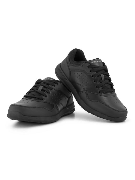 Zwarte leren sneaker ELENT - VELAGO