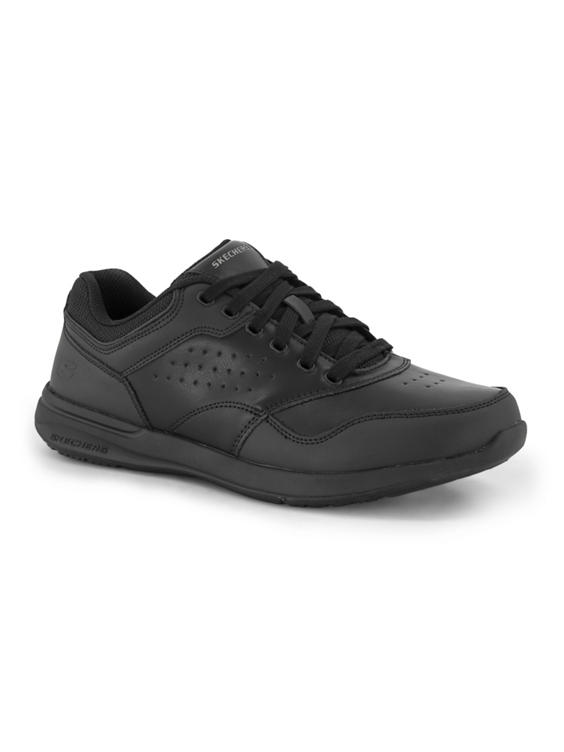 Zwarte leren sneaker ELENT - VELAGO