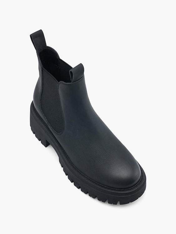 Catwalk Black Chunky Sole Chelsea Boot in Black DEICHMANN