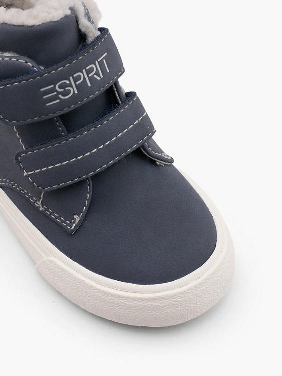 (Esprit) Toddler Boy Esprit Faux Fur Trim Ankle Shoe in Blue | DEICHMANN