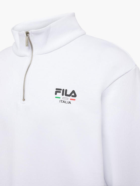 (FILA) Half-Zip Sweatshirt in weiß | DEICHMANN