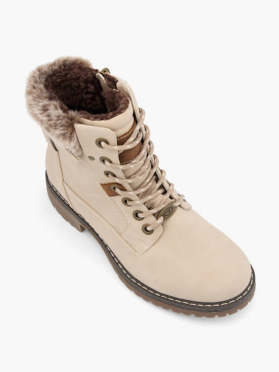 Beige veterboots