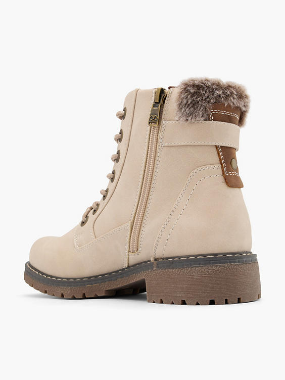 Beige veterboots