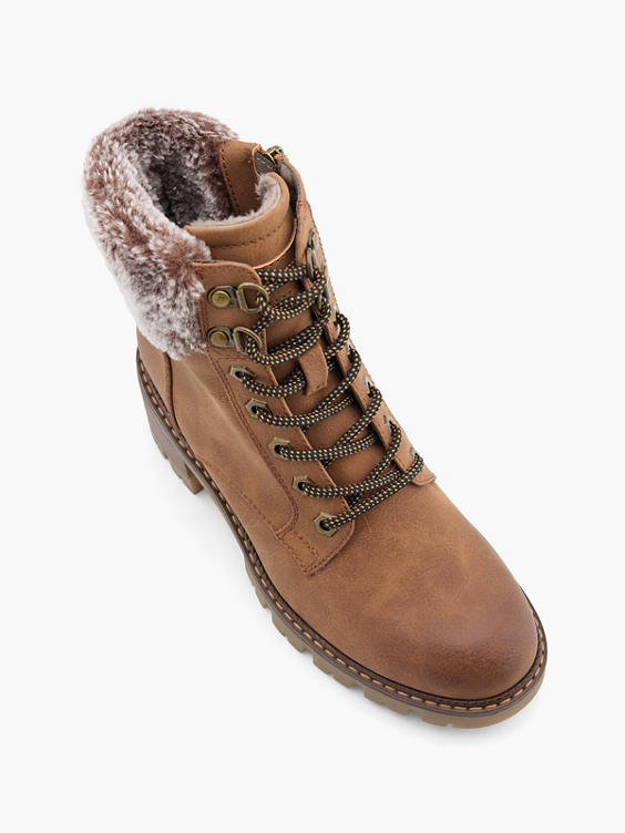 Cognac veterboot hak