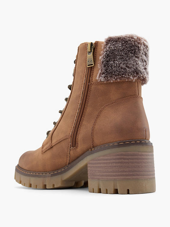 Cognac veterboot hak