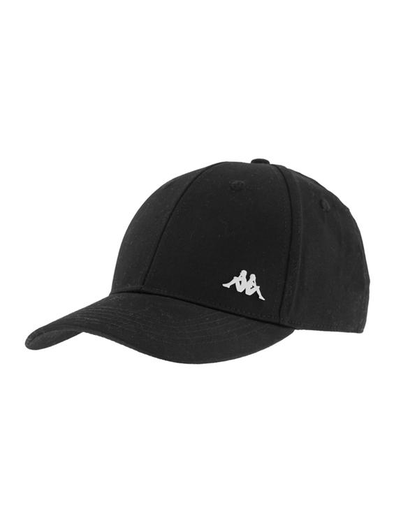 Zwarte Kappa Metal Logo Cap