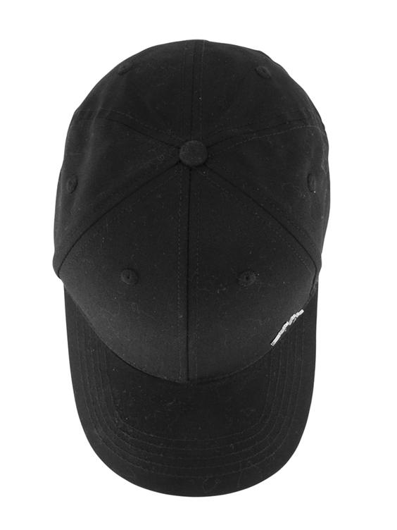 Zwarte Kappa Metal Logo Cap