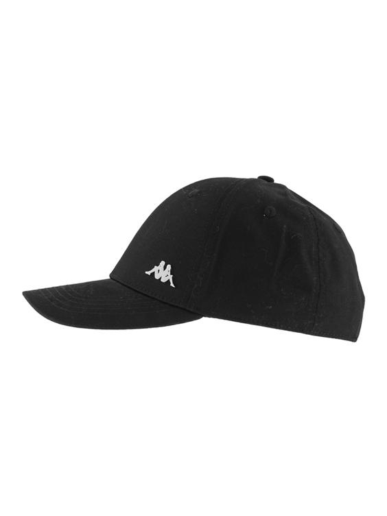 Zwarte Kappa Metal Logo Cap