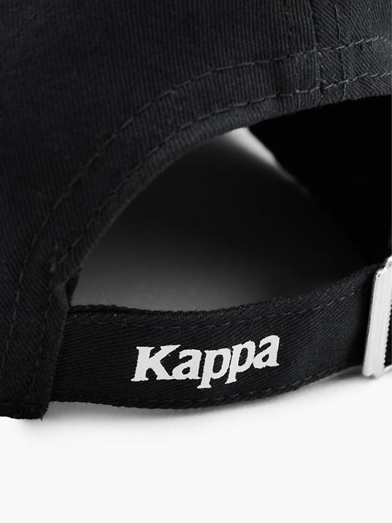 Zwarte Kappa Metal Logo Cap