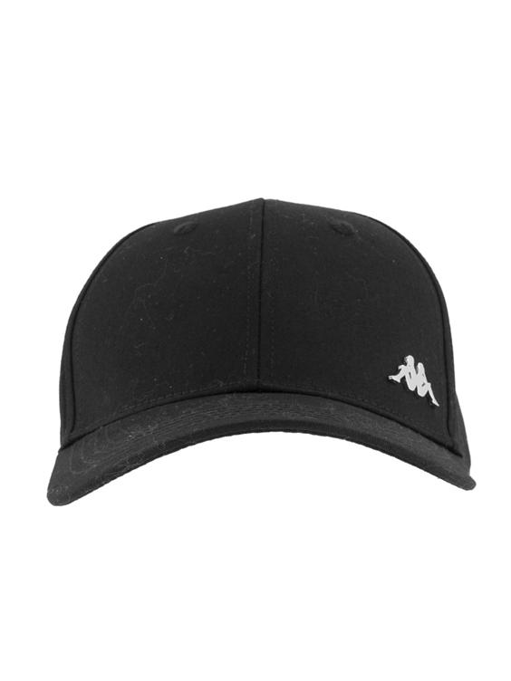 Zwarte Kappa Metal Logo Cap