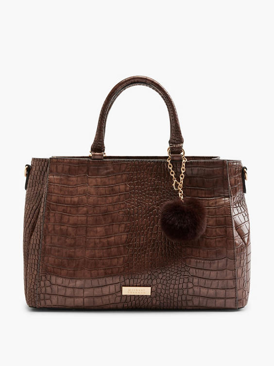 Croc print tote bag sale