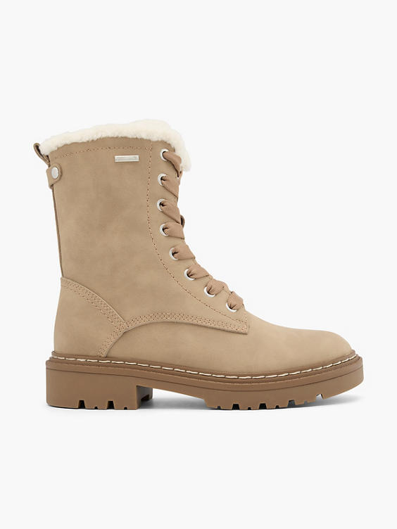 Beige veterboots