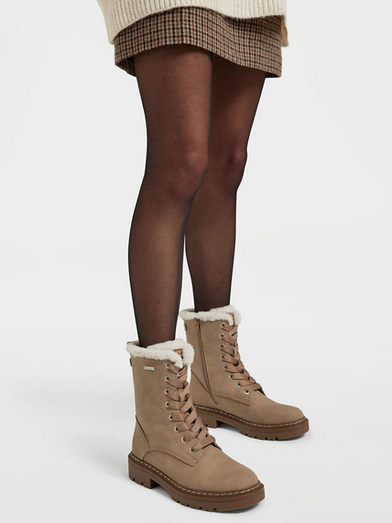 Beige veterboots