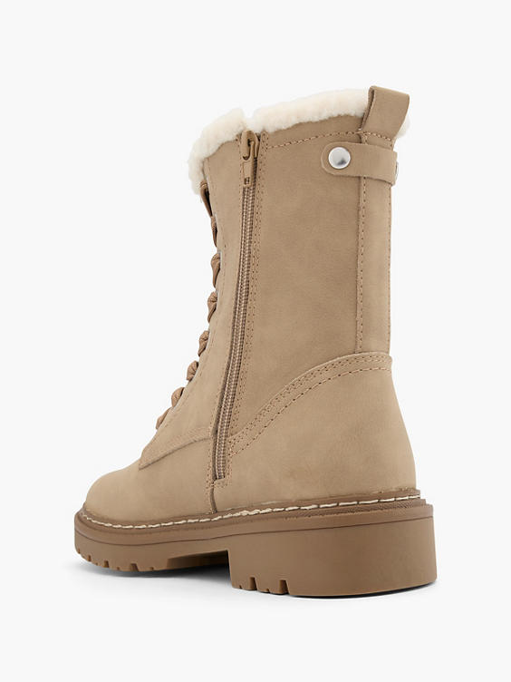 Beige veterboots