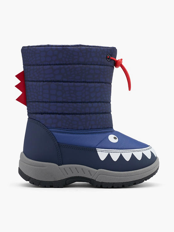 Blauwe snowboot