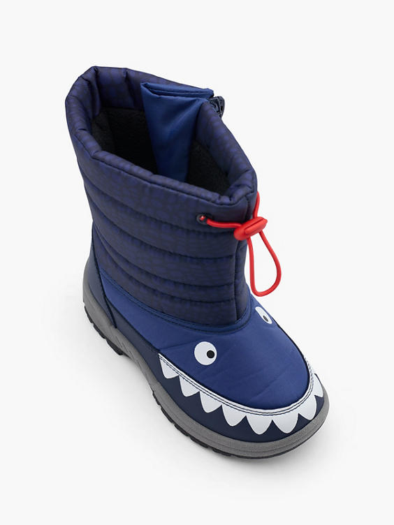 Blauwe snowboot