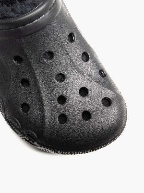 Mens Fur Lined Black Baya Crocs