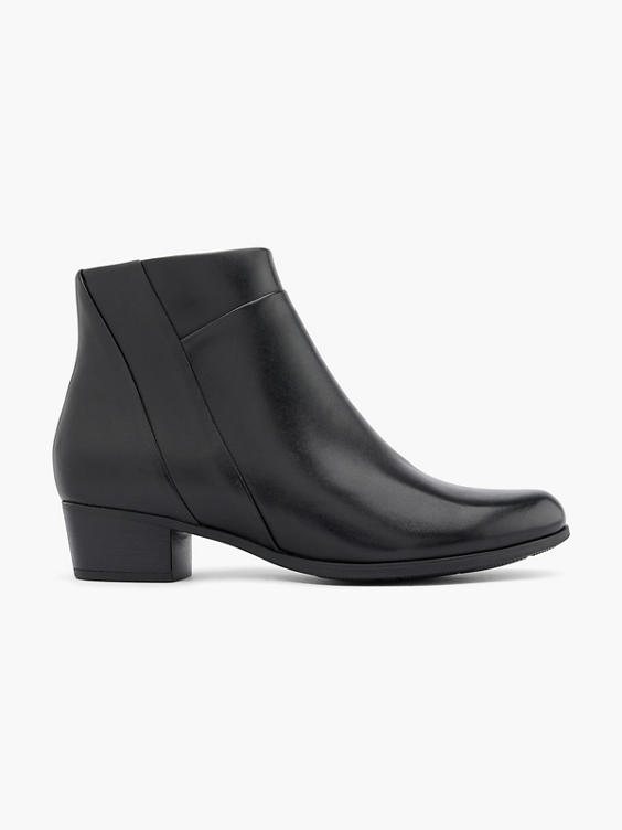 5th Avenue Black Leather Panelled Mini Boot in Black DEICHMANN