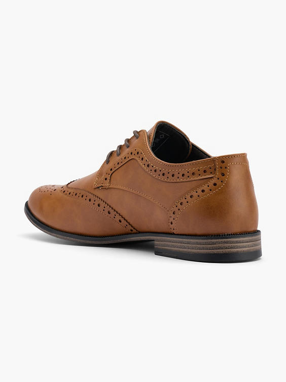 Mens Lace Up Tan Brogue Formals