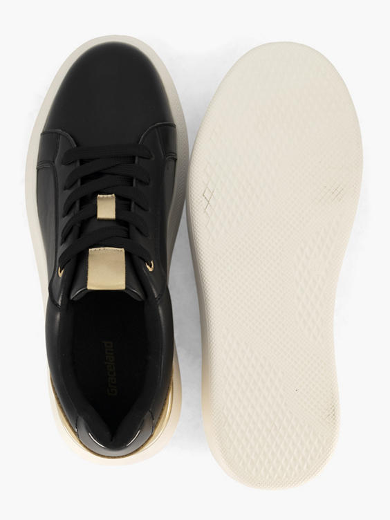 Zwarte platform sneaker