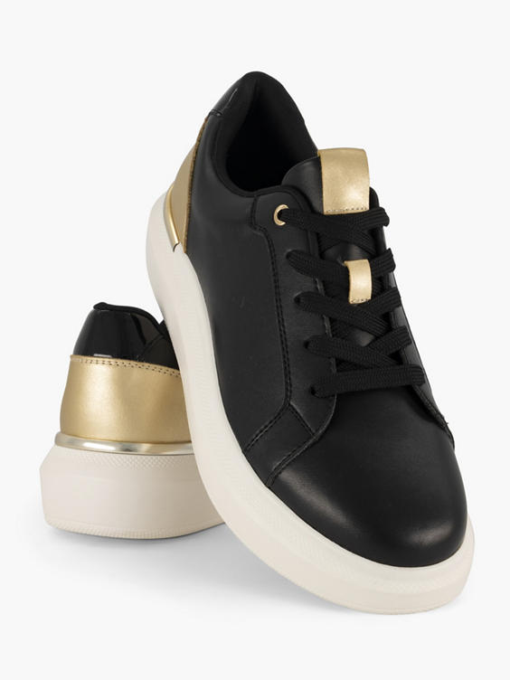 Zwarte platform sneaker