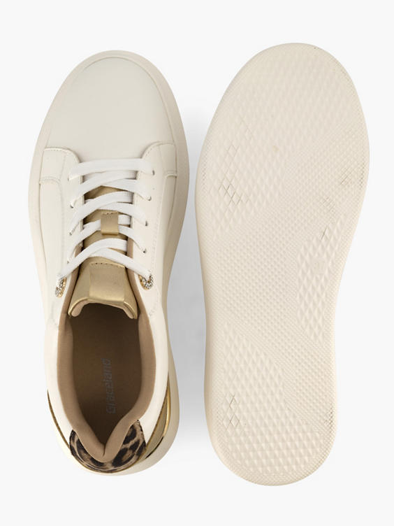 Witte platform sneaker