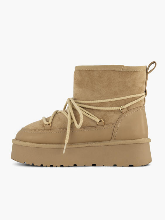 Beige boot gevoerd