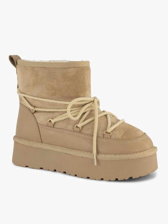 Beige boot gevoerd