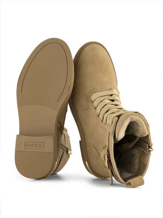 Beige veterboots