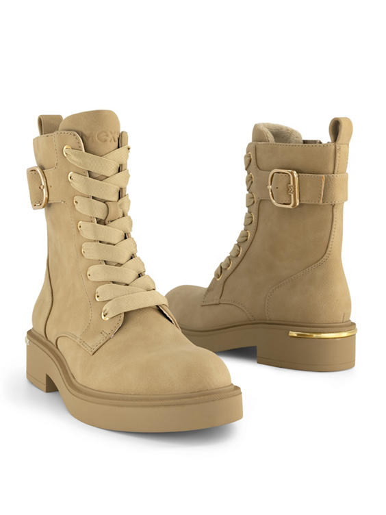 Beige veterboots