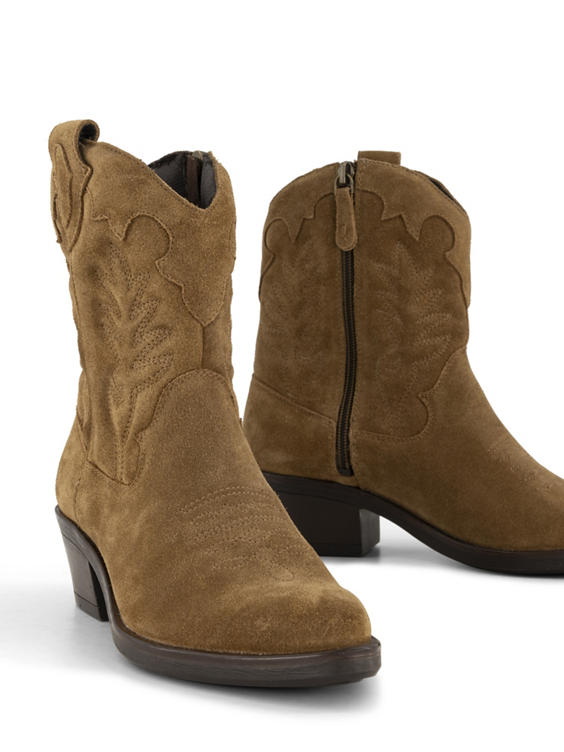 Bruine leren cowboyboots