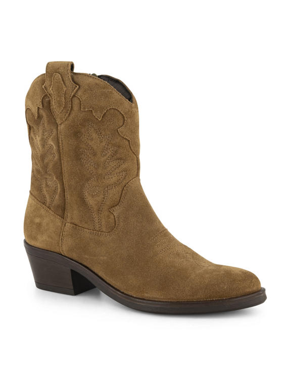 Bruine leren cowboyboots