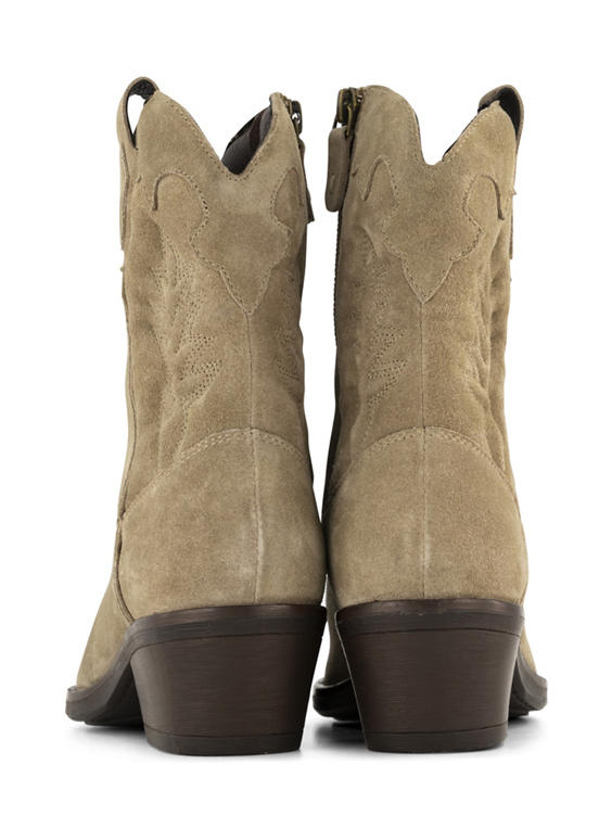 Beige leren cowboyboots