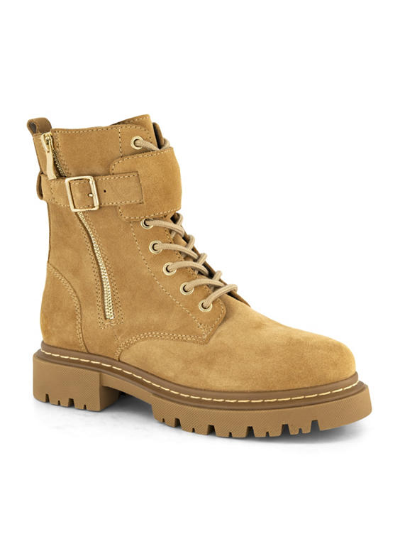 Bruine leren veterboot
