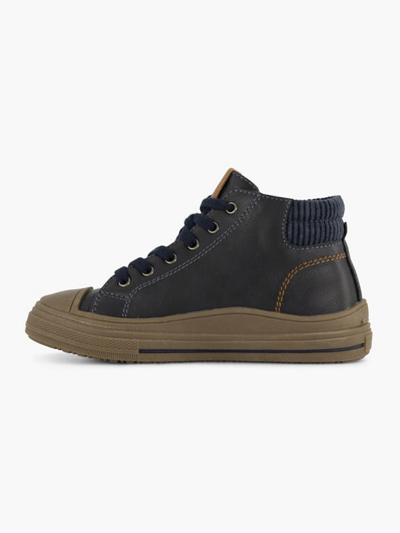 Donkerblauwe hoge sneaker