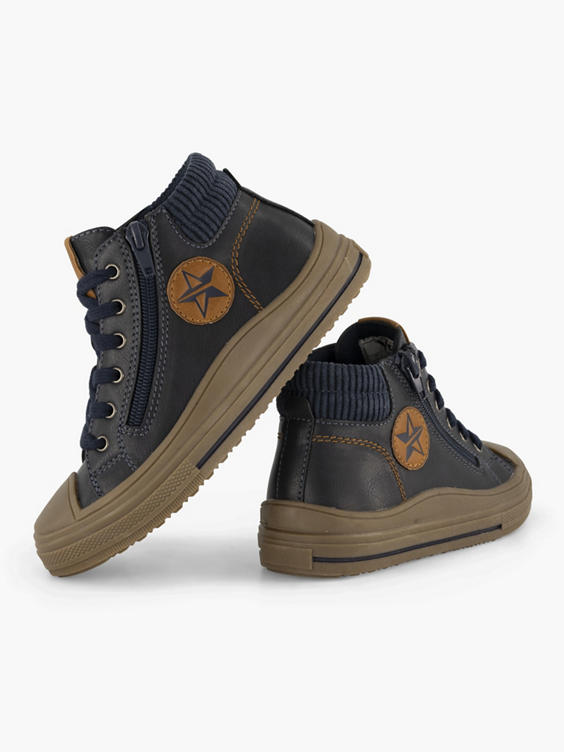 Donkerblauwe hoge sneaker