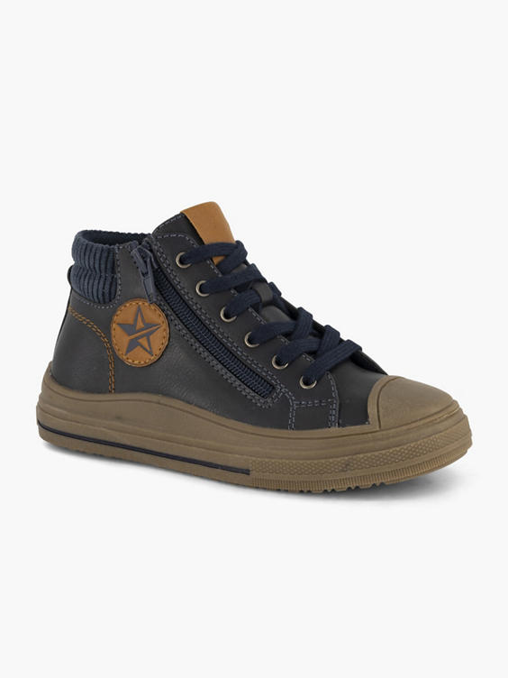 Donkerblauwe hoge sneaker