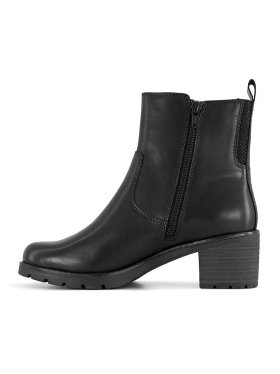 Zwarte comfort leeren enkellaars