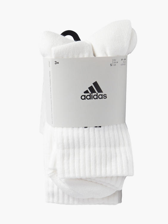 Adidas 3pk White Socks 37-39