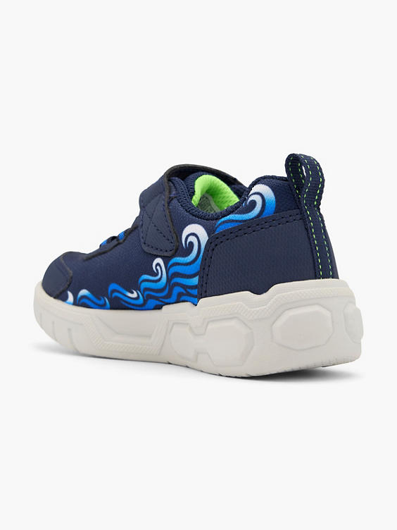 Blauwe sneaker klittenband lichtjes