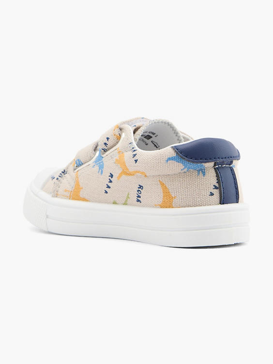 Beige canvas sneaker velcro 