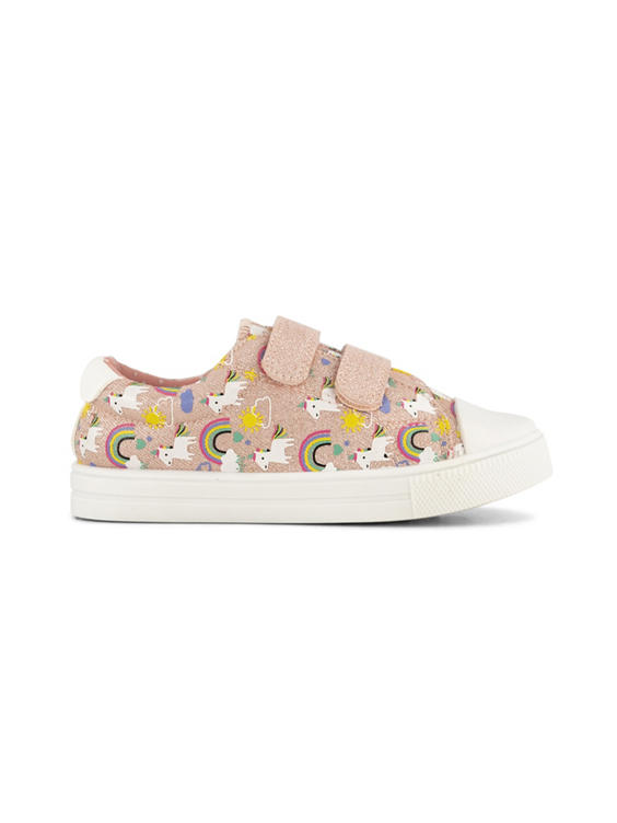 Roze sneaker velcro