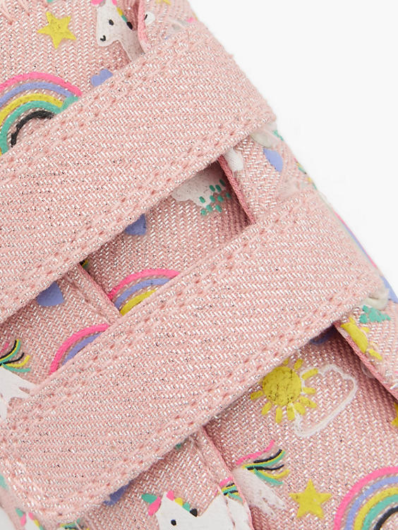 Roze sneaker velcro