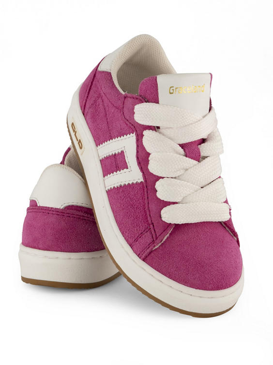 Lila leren sneaker