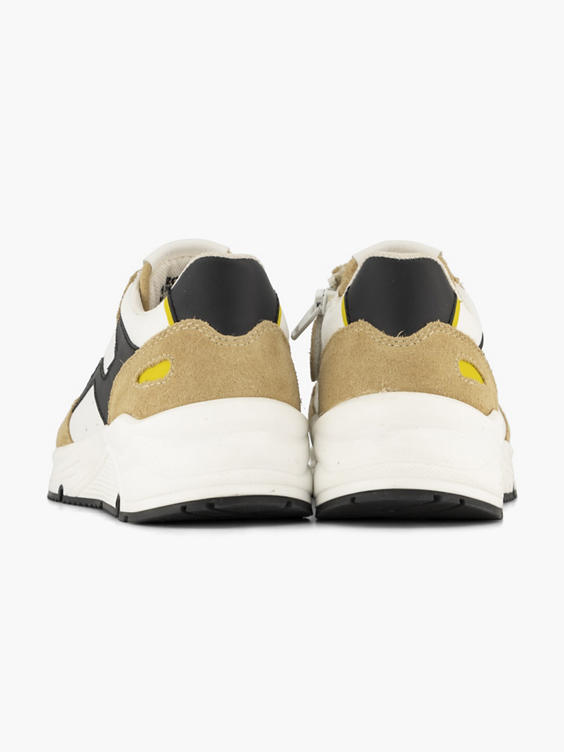 Beige leren sneaker